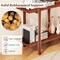 Walnut Low 2-Tier Rubber wood Bookcase for Display and Storage